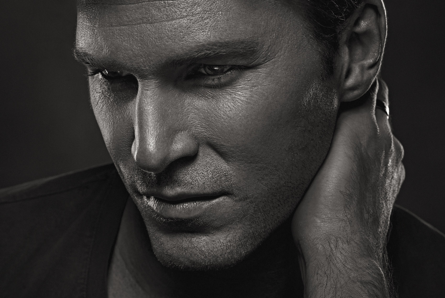 actor Christopher Russell in studio photographed by Vancouver celebrity photographer Waldy Martens