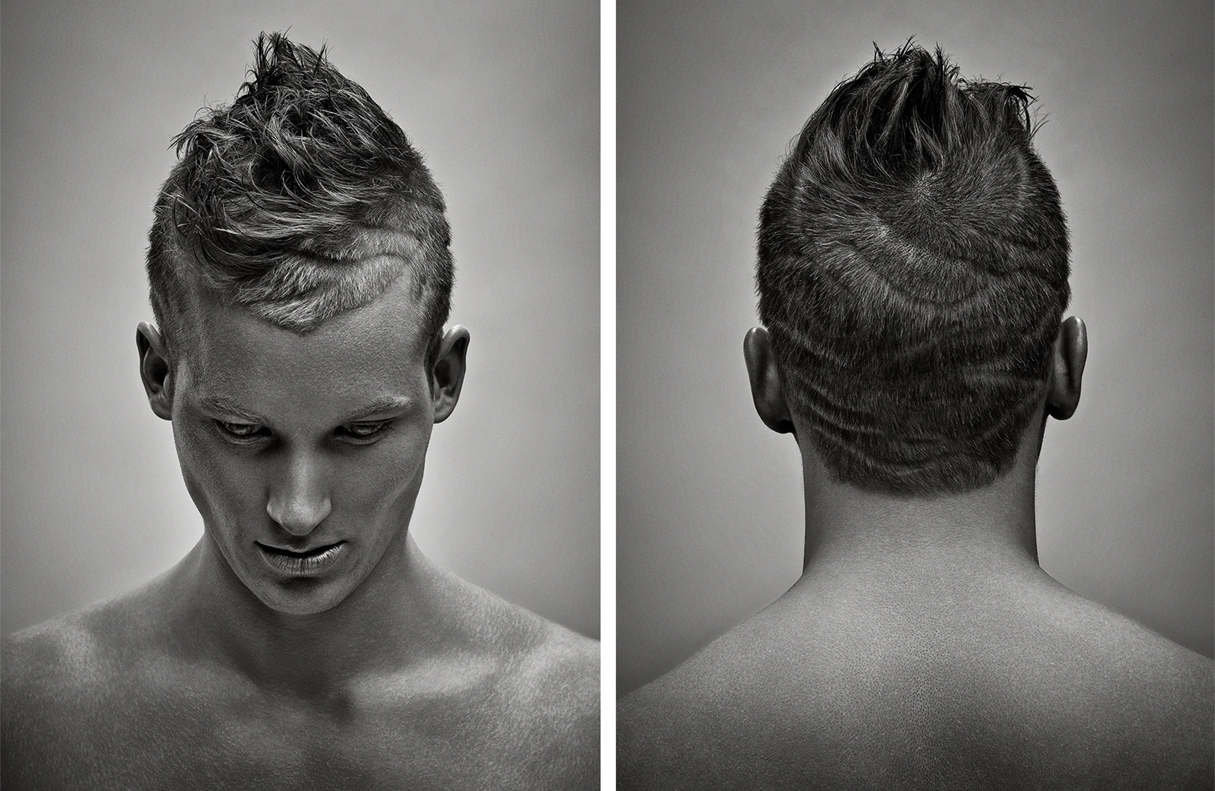 male hairstyle advertising campaign