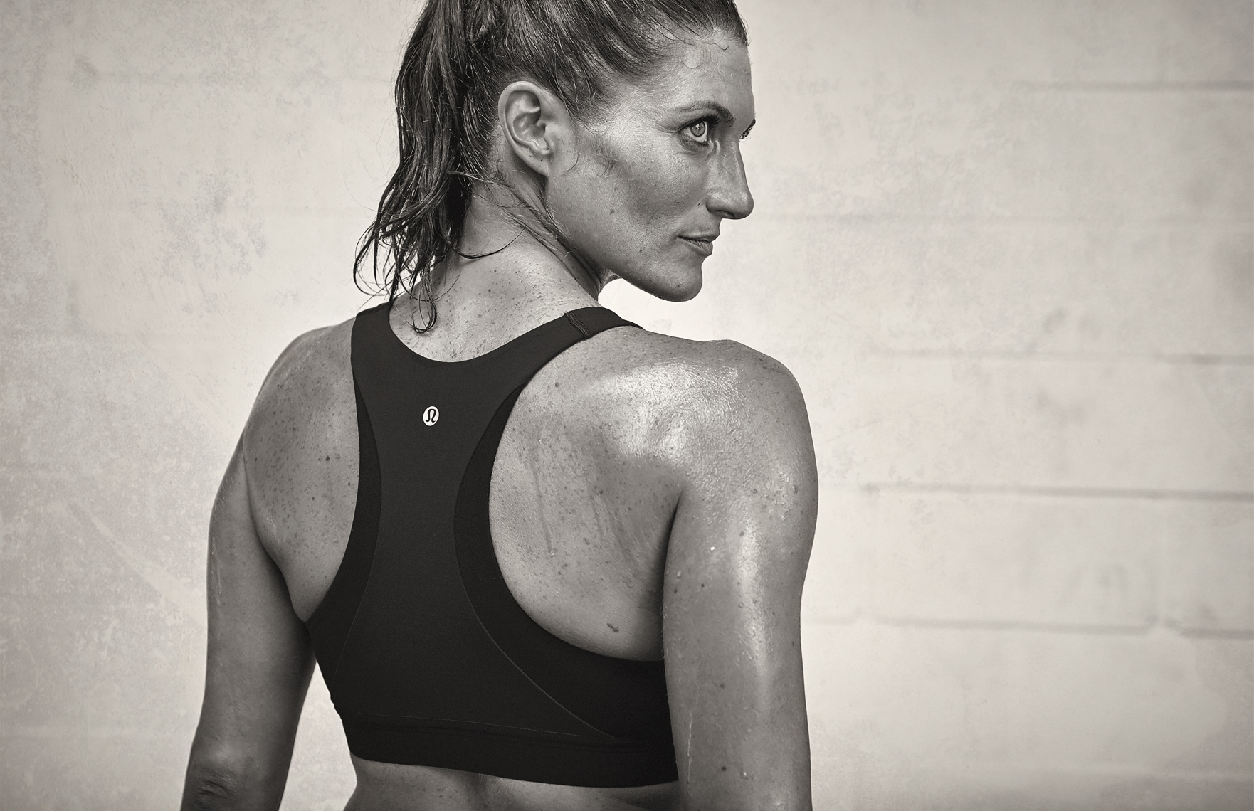lululemon advertising campaign with female athlete wearing sportswear by Vancouver advertising photographer Waldy Martens