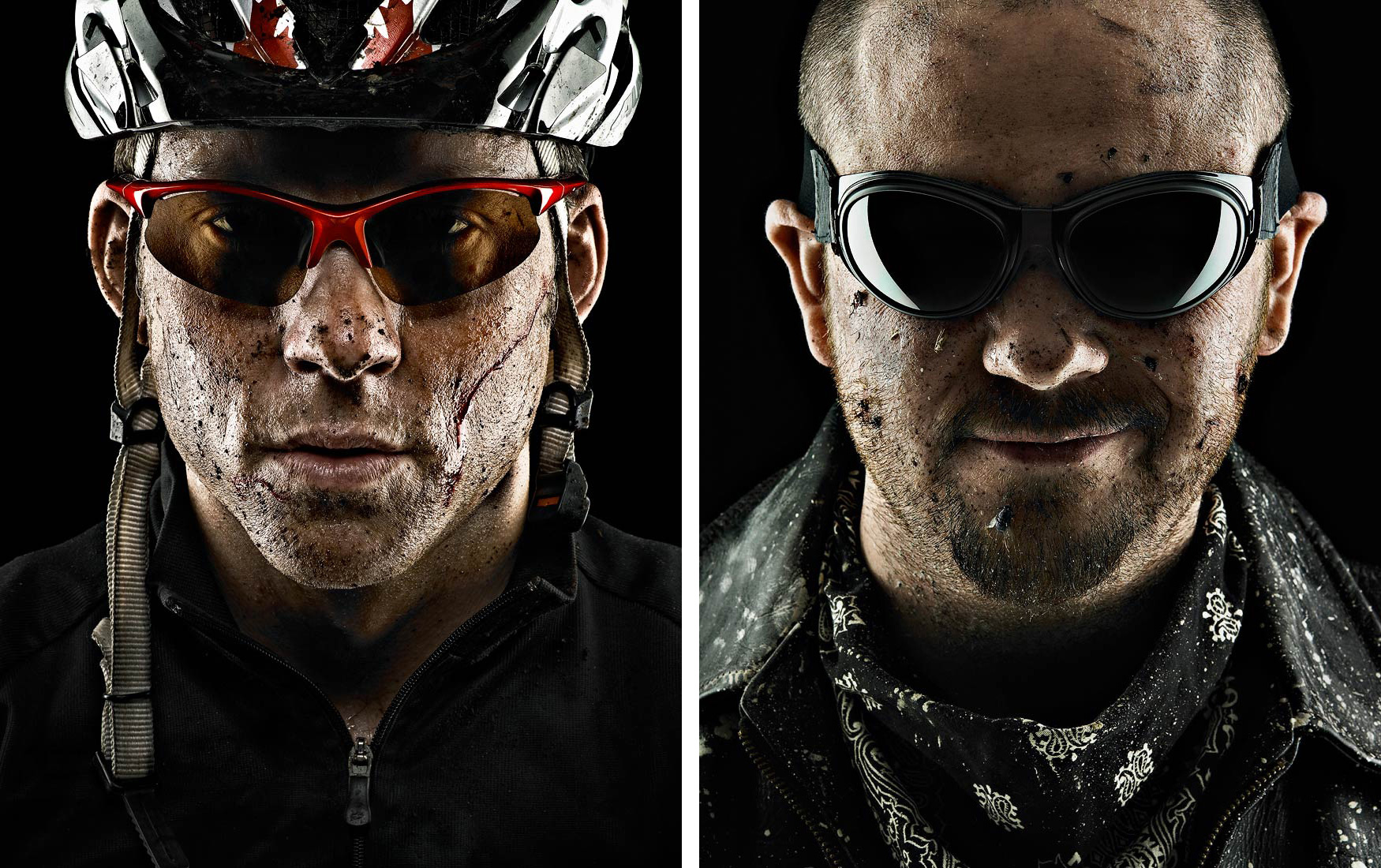 Athletes wearing protective eyewear